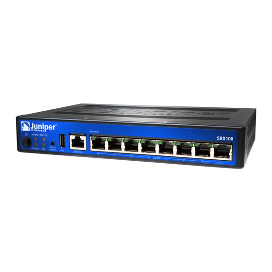 Juniper SRX100 Quick Start Manual