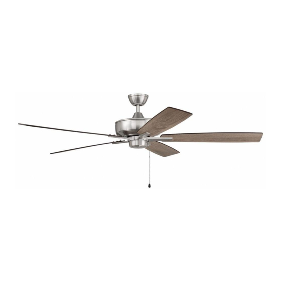 Craftmade Outdoor Super Pro 60 Installation Manual