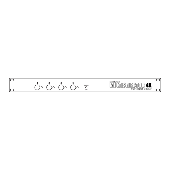 Whirlwind MULTISELECTOR 4X Specifications
