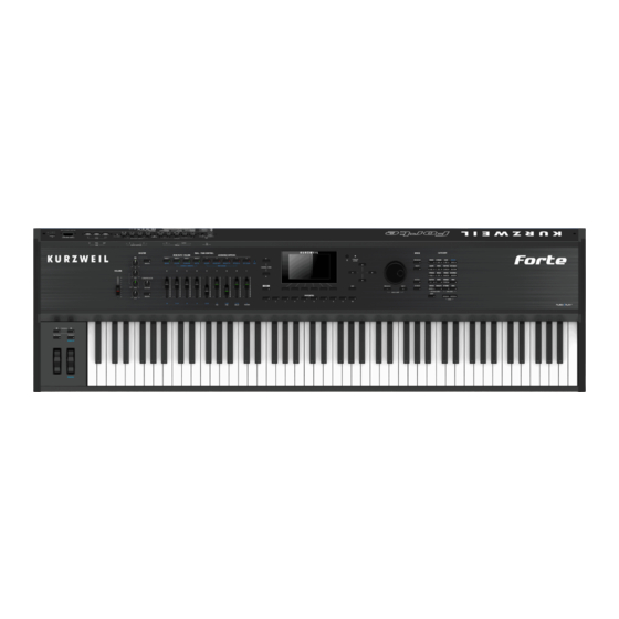Kurzweil Forte 7 Musician's Manual