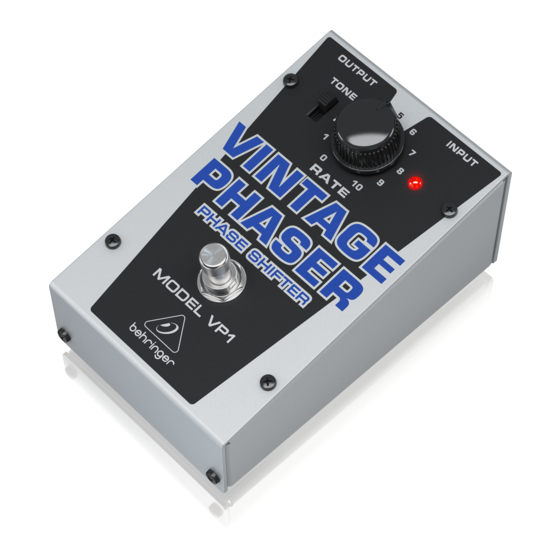 Behringer VP1 Manual