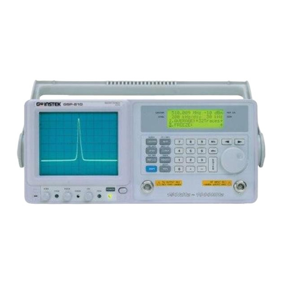 artisan GSP-810PM Spectrum Analyzer Manuals