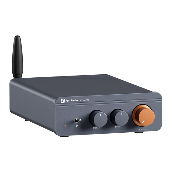 Fosi Audio BT20A PRO Bluetooth Amplifier Manuals