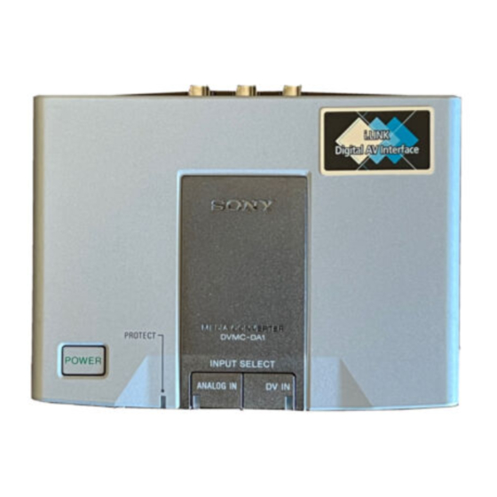 SONY DVMCDA1 PRIMARY MEDIA CONVERTER OPERATING INSTRUCTIONS MANUAL