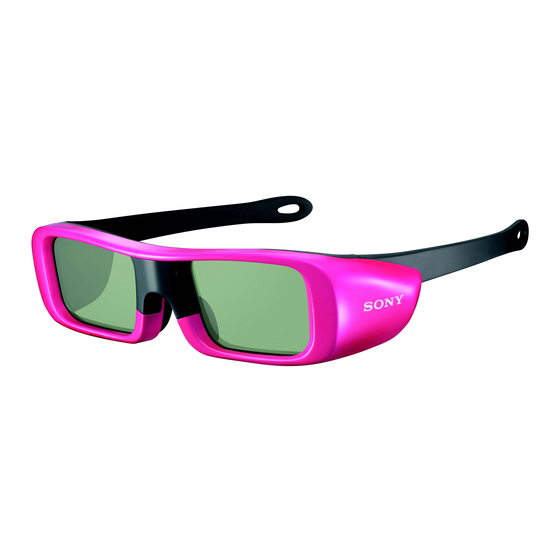 SONY TDG BR100 3D GLASSES INSTRUCTIONS ManualsLib