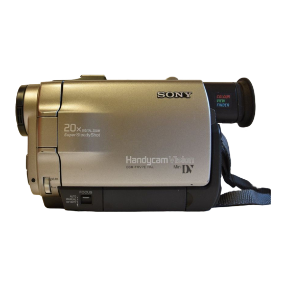 SONY HANDYCAM VISION DCR-TRV7E CAMCORDER OPERATING INSTRUCTIONS