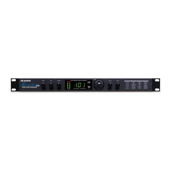 Alesis MICROVERB 4 Reference Manual