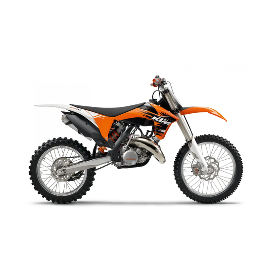 KTM 250 SX 2011 Setup Instructions