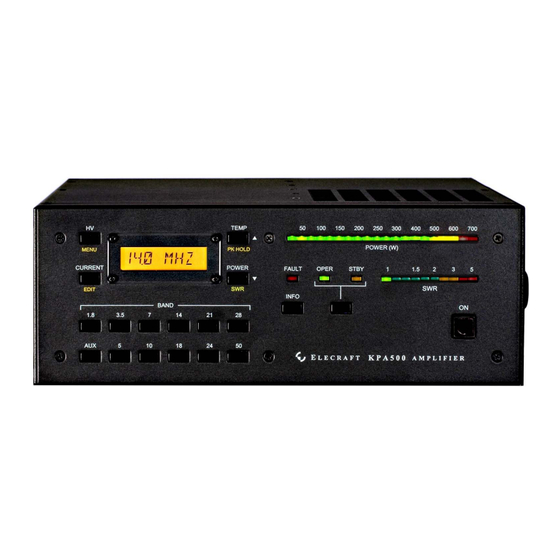 ELECRAFT KPA500 Manual