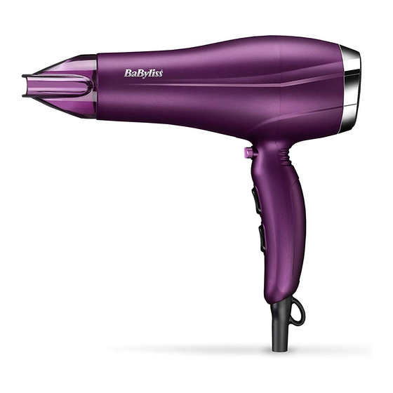 BaByliss VELVET ORCHID 2300 Manual