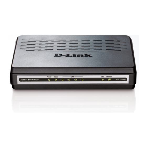 D-Link DSL-2540U Quick Installation Manual