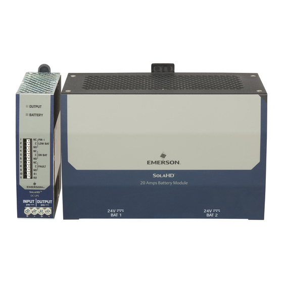 EMERSON SOLAHD SDU DC UPS B SERIES USER MANUAL Pdf Download | ManualsLib