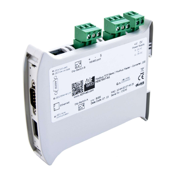 ADF Web HD67146-A1 User Manual