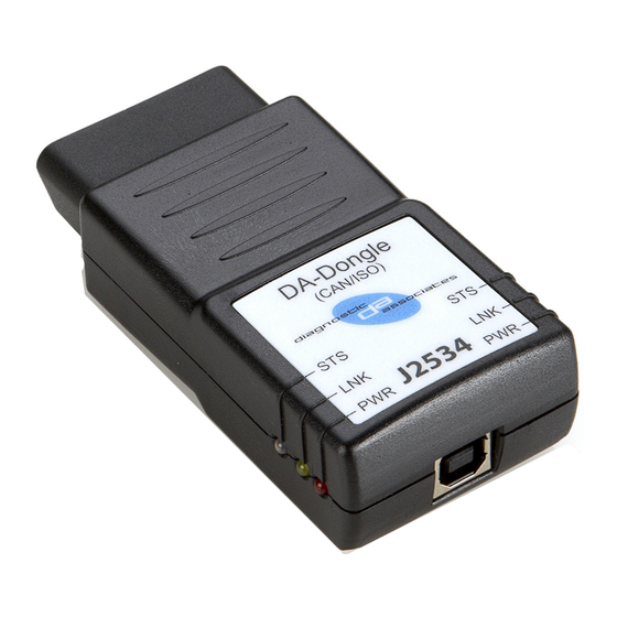 Diagnostic Associates DA-Dongle J2534 Manuals