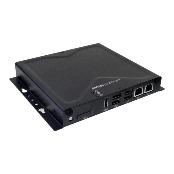 Munters Comm-Box Series Manual For Use And Maintenance