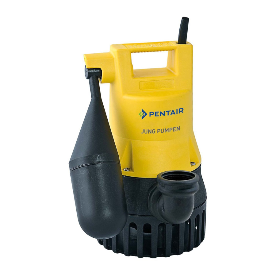 Pentair JUNG PUMPEN U3K /2 Instruction Manual