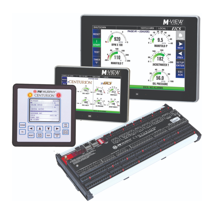 FW Murphy Centurion C5 M-VIEW Touch Series Operation Manual