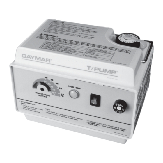 GAYMAR T/PUMP TP500 SERVICE MANUAL Pdf Download ManualsLib