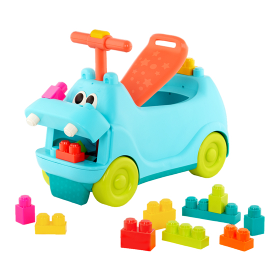 B.TOYS LOCBLOC HIPPO RIDE-ON WITH BLOCKS QUICK START MANUAL Pdf ...