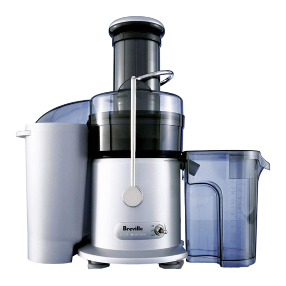 BREVILLE THE JUICE FOUNTAIN JE95 INSTRUCTION BOOK Pdf Download ManualsLib