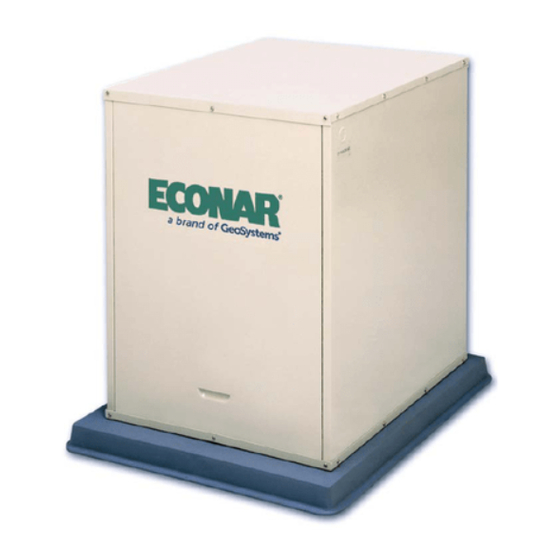 ECONAR GEOSOURCE 2000 GW SERIES INSTALLATION AND OPERATING INSTRUCTIONS