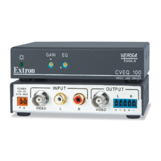 Extron electronics CVEQ Series Brochure & Specs