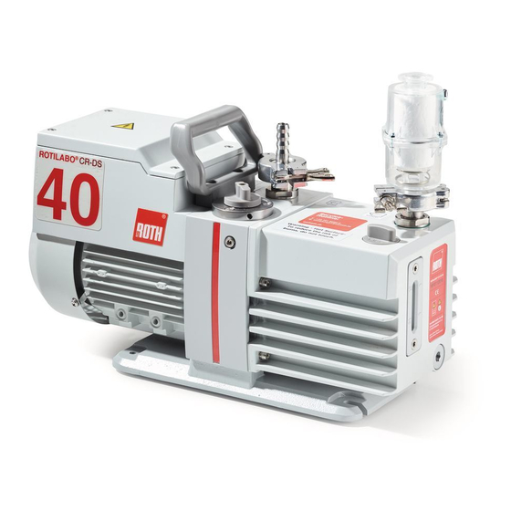 Roth ROTILABO CR-DS 40 Rotary Vane Pump Manuals