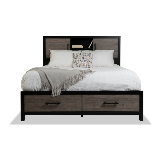 BOB'S DISCOUNT FURNITURE FUSION QUEEN BOOKCASE HEADBOARD ASSEMBLY