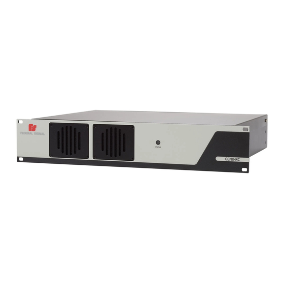 Federal Signal Corporation PAGASYS GEN II Installation And User Manual