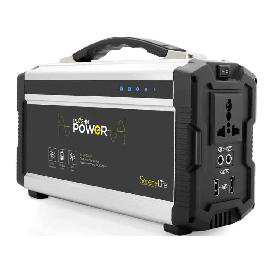 SereneLife Plug-in Power SLSPGN30 Manuals