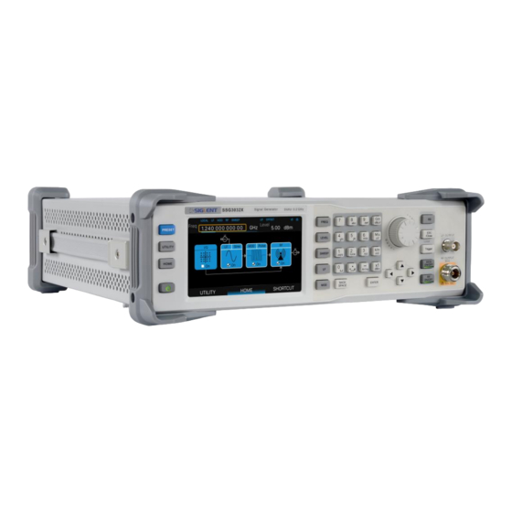 SIGLENT TECHNOLOGIES SSG3000X Series Quick Start Manual