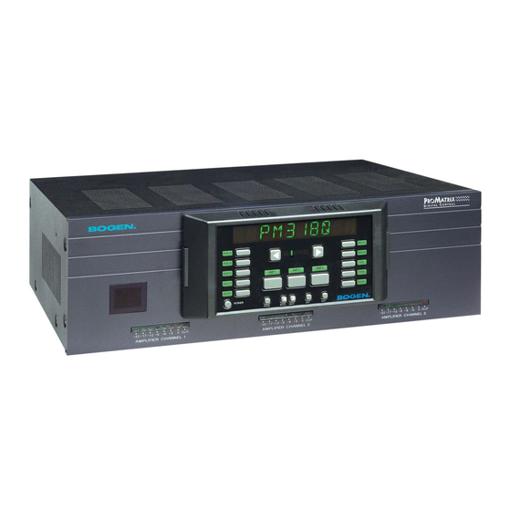 Bogen PM3180 Addendum User Manual