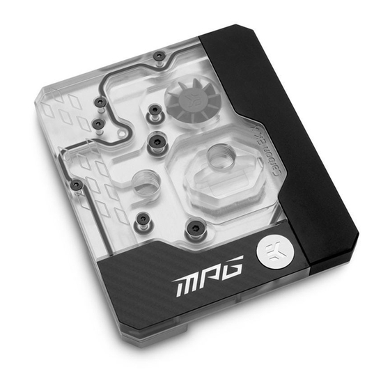 ekwb MSI MPG Z490 Carbon EK X User Manual