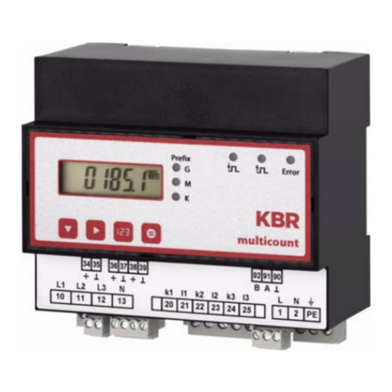 KBR multicount 3D6-0-LCD-EP-US1 Operating Instructions, Technical Parameters