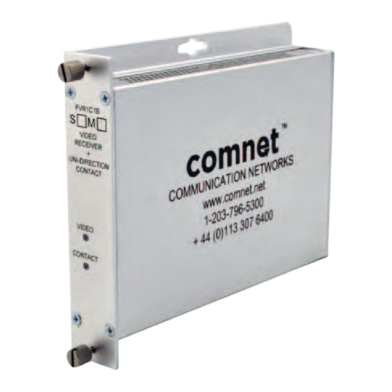 Comnet FVR1C1B Installation And Operation Manual