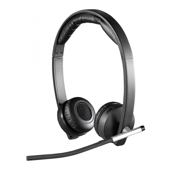 LOGITECH WIRELESS HEADSET MONO H820E SETUP MANUAL Pdf Download | ManualsLib