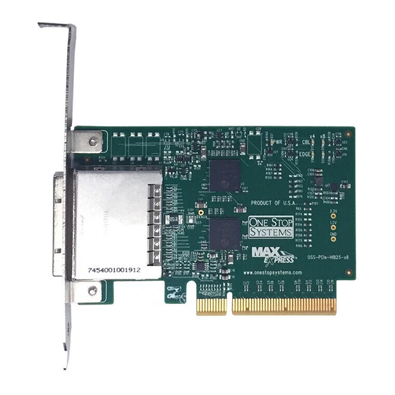 OSS -PCIE-HIB25-X8 INSTALLATION MANUAL Pdf Download | ManualsLib