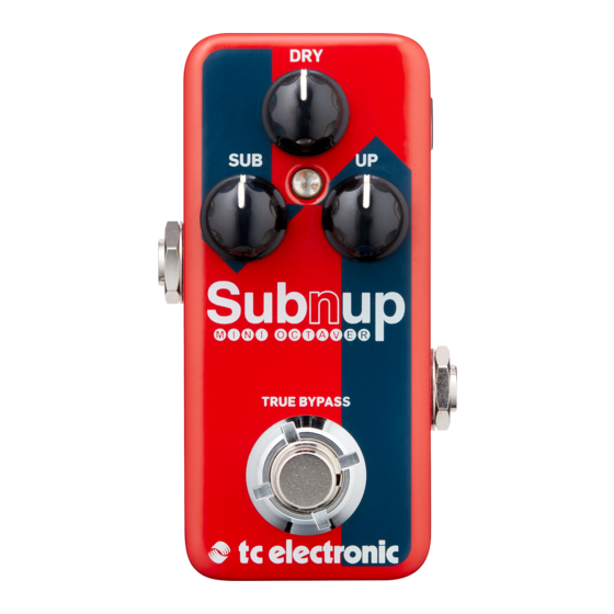 TC ELECTRONIC SUB 'N' UP MINI OCTAVER QUICK START MANUAL Pdf Download