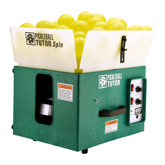 SPORTS TUTOR PICKLEBALL TUTOR SPIN OWNER'S MANUAL Pdf Download ManualsLib