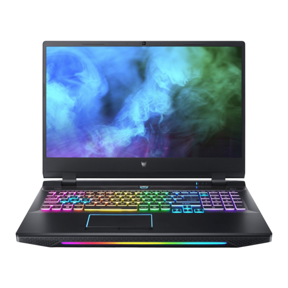 Predator Helios 500 17-inch Gaming Laptop Manuals