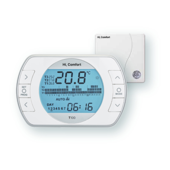 Riello Hi, Comfort T100 Wi-Fi Thermostat Manuals