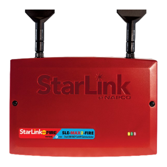NAPCO StarLinkFire StarLink SLE-MAX2-FIRE Installation Instructions Manual