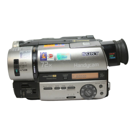 Sony Handycam CCD-TR57 Service Manual