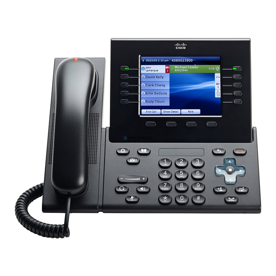 Cisco 8961 Quick Reference Manual