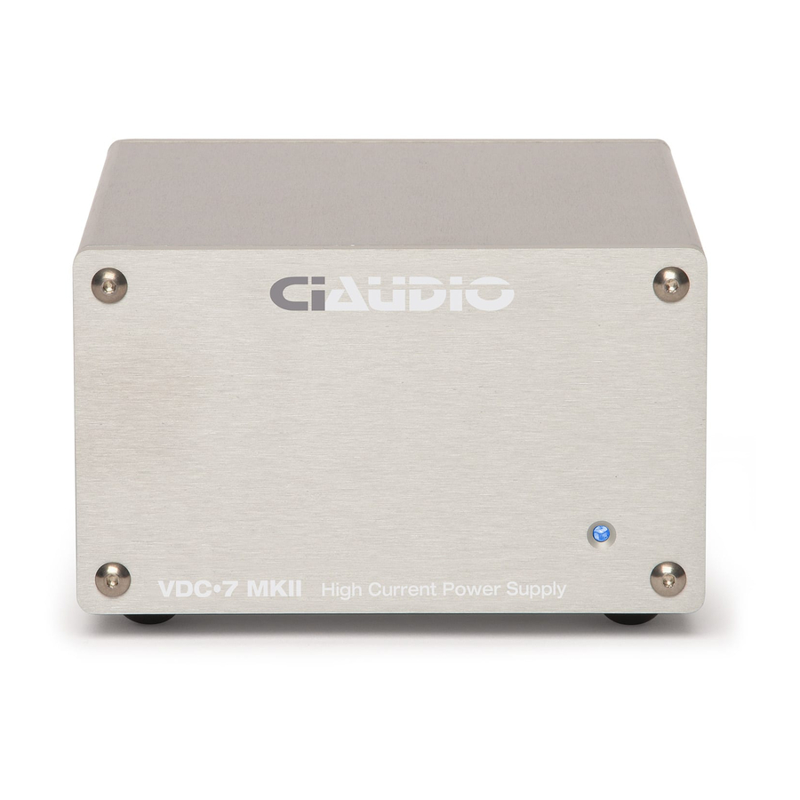 CIAudio VDC 7 MKII Quick Start Manual