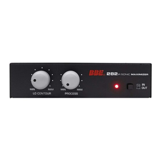 BBE Sonic Maximizer 282i User Manual