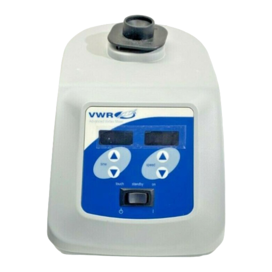 VWR HEAVYDUTY VORTEXER INSTRUCTION MANUAL Pdf Download ManualsLib