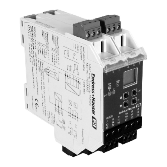 ENDRESS+HAUSER HMX50 OPERATING INSTRUCTIONS MANUAL Pdf Download