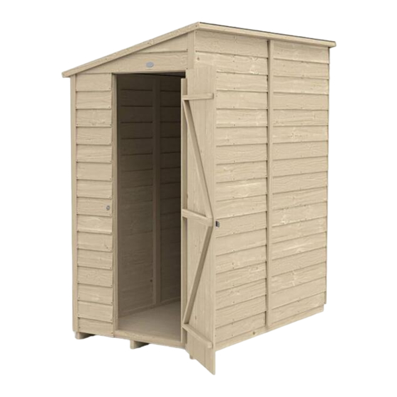FOREST GARDEN OVERLAP PENT WALL SHED 6' X 3'' ASSEMBLY INSTRUCTIONS Pdf