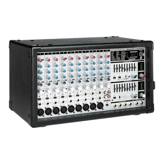BEHRINGER EUROPOWER PMX 2000 USER MANUAL Pdf Download ManuaLib